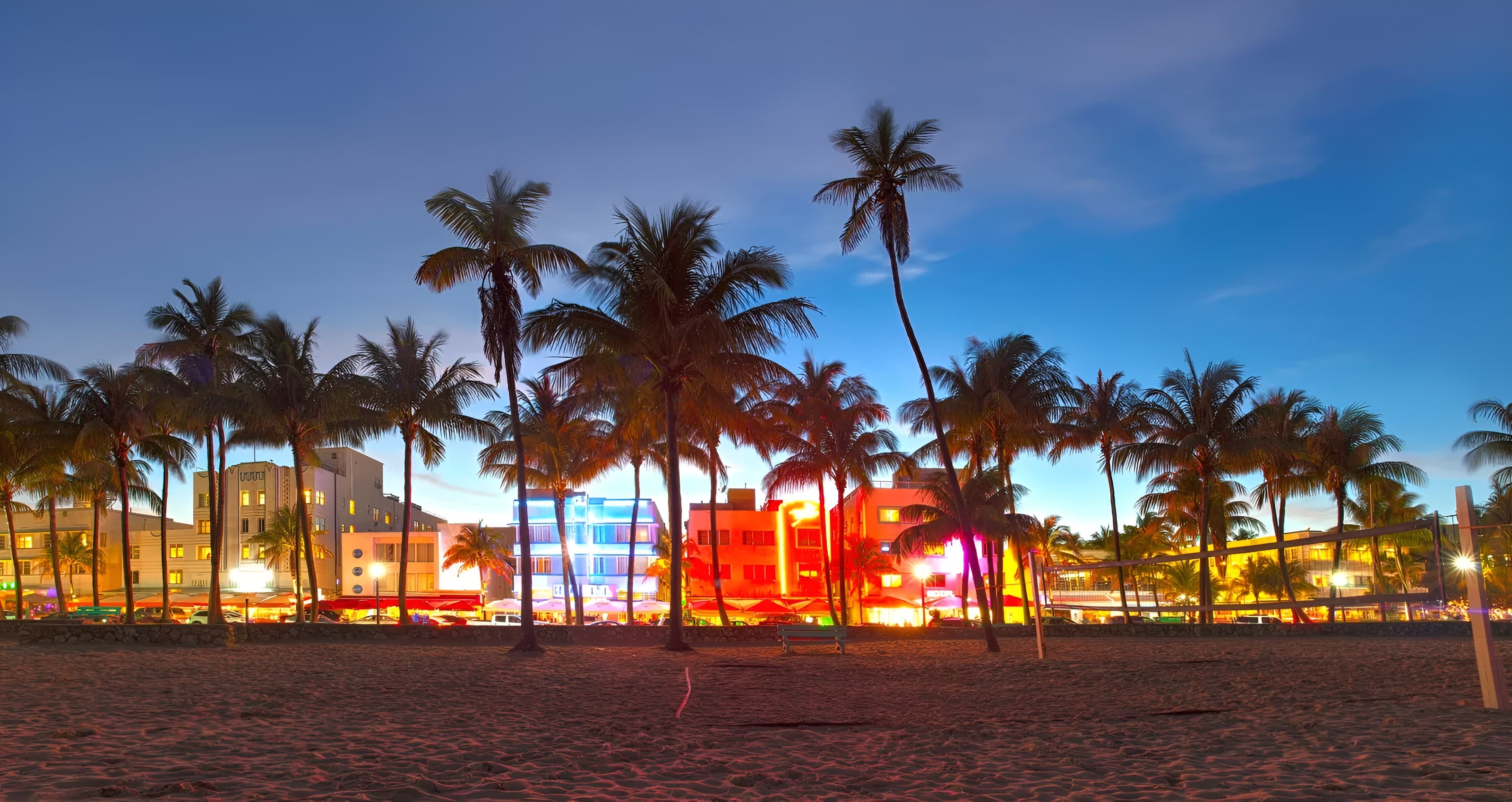 Miami Beach at night